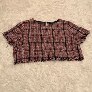 SHEIN tweed crop top size 2XL